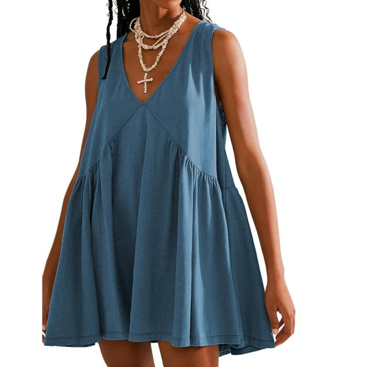 DANNA™ - Casual Women’s V-Neck Tank Dress with Flared A-Line