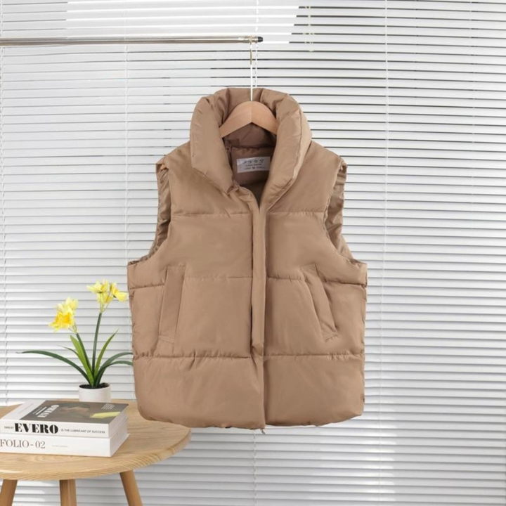 ALULA™ - Comfy Oversized High Neck Sleeveless Puffer Jacket