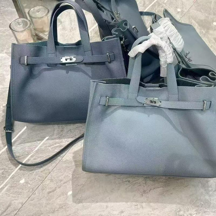 BEVERLEY™ - Large Capacity Genuine Cowhide Leather Tote Bag for Work & Travel