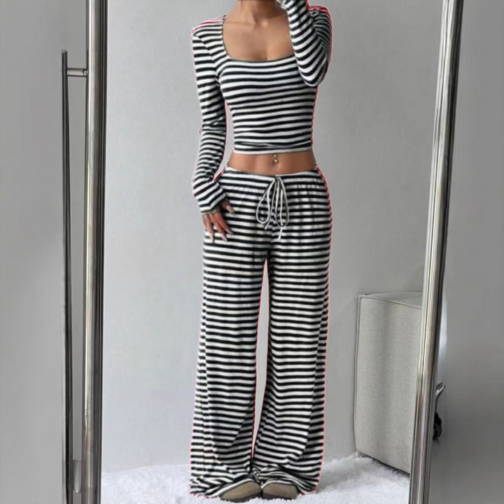 JANA™ - Relaxed Fit Crop Top and Pants Lounge Set