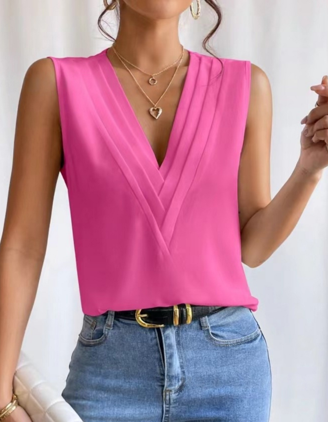 JADE™ - Lightweight Sleeveless V-Neck Top