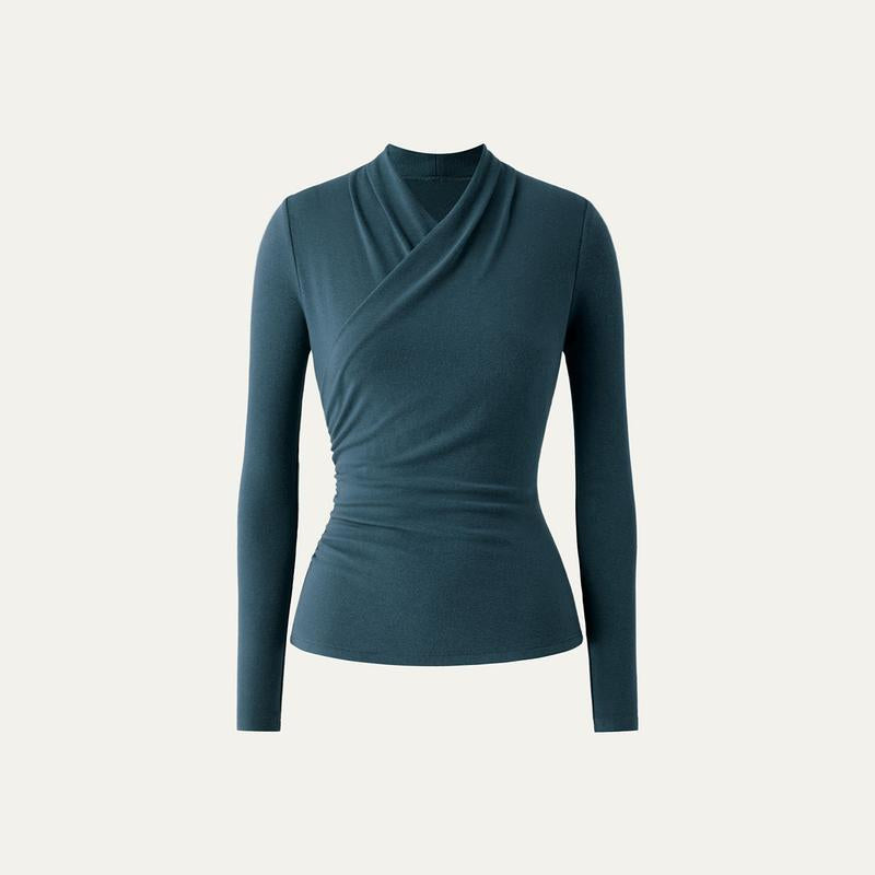 NICA™ - Simple Surplice Long Sleeve Top Medium Length