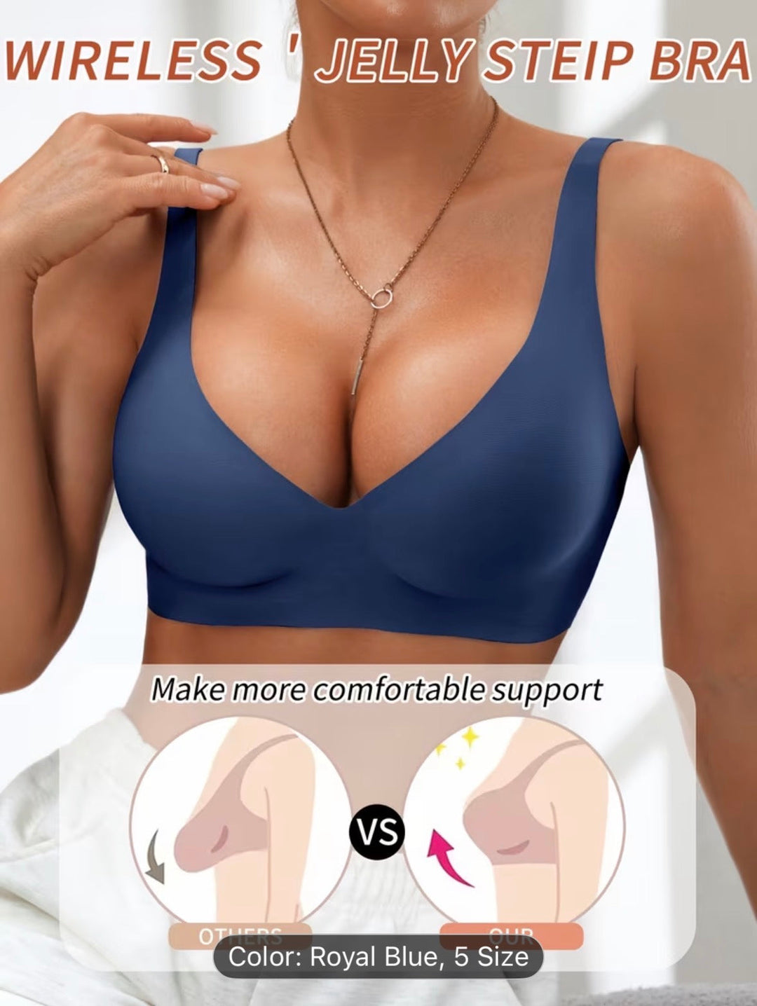 Sexy Jelly Push-Up Bra – High-Quality Comfortable Wireless Bra for Everyday Wear (Single Pack)