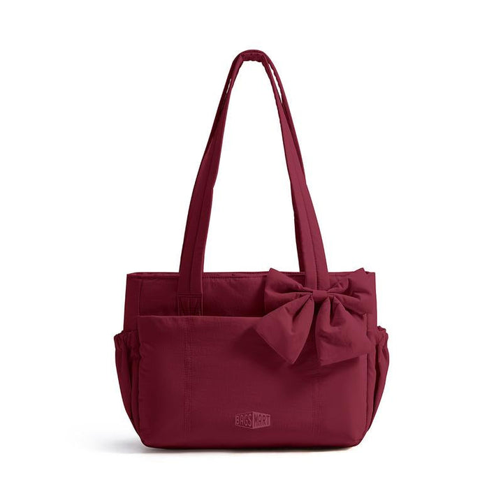 MARVA™ - Women’s BAGSMART Crush Bow Compact Tote Bag Cute Puffy Handbag