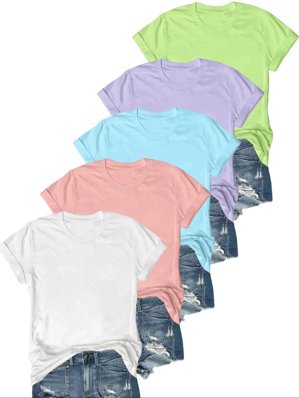 OLIVE™ - Casual Short Sleeve Tee (Pack of 5)