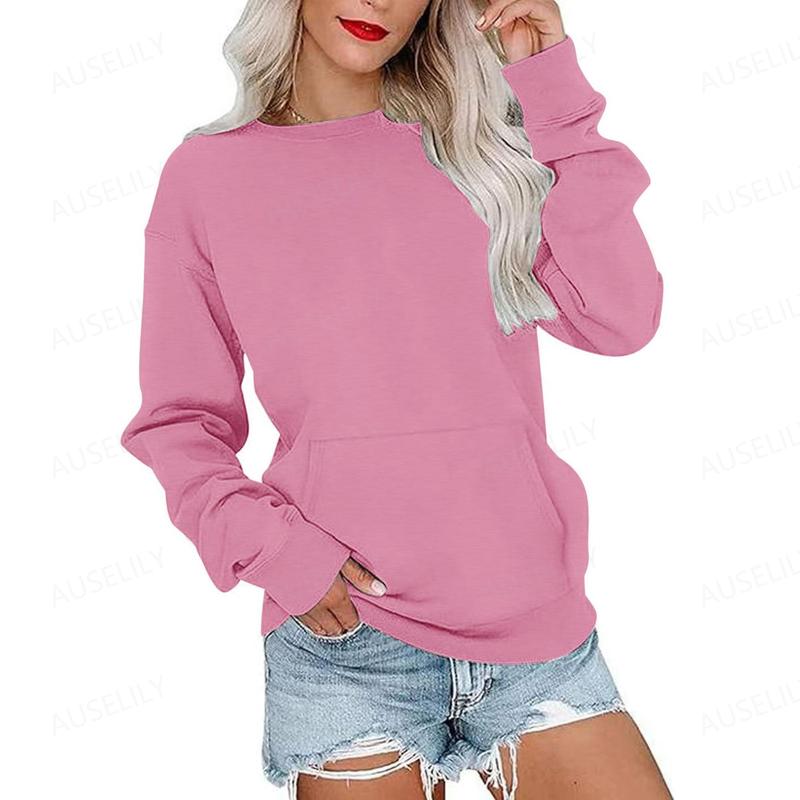 ERMA™ - Women's Lightweight Crewneck Hoodless Sweatshirt