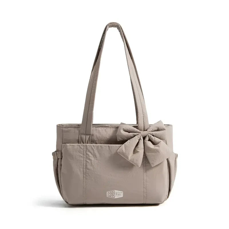 MARVA™ - Women’s BAGSMART Crush Bow Compact Tote Bag Cute Puffy Handbag